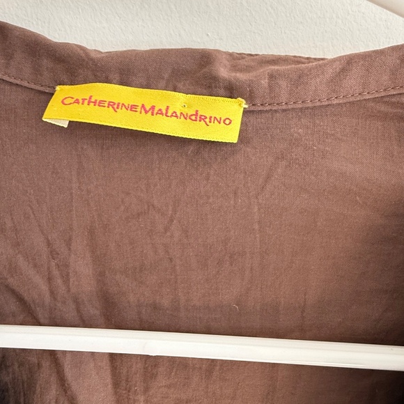 Catherine Malandrino Brown Eyelet Blouse - Picture 3 of 3